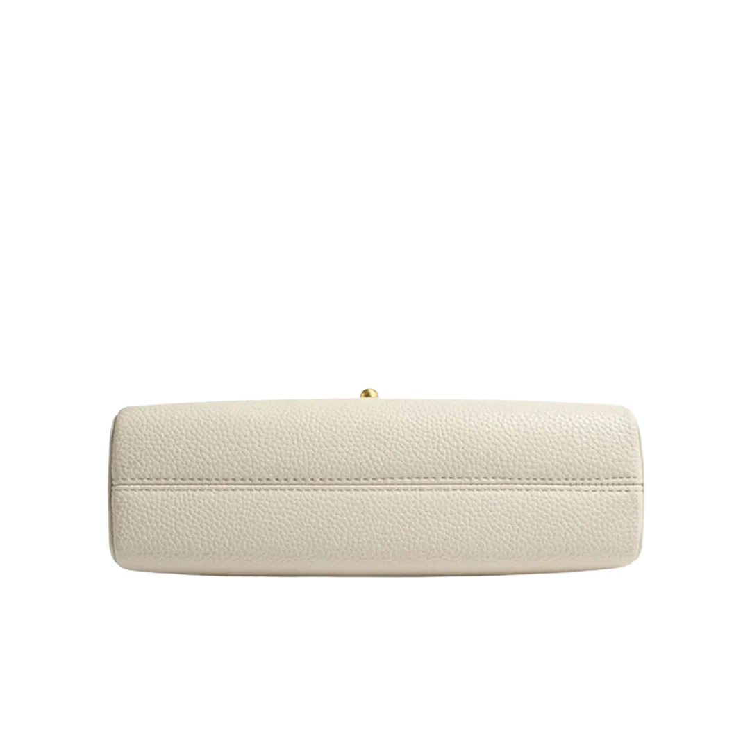 Vera - Elegant Top-Handle Shoulder Bag With Gold Accent Clasp