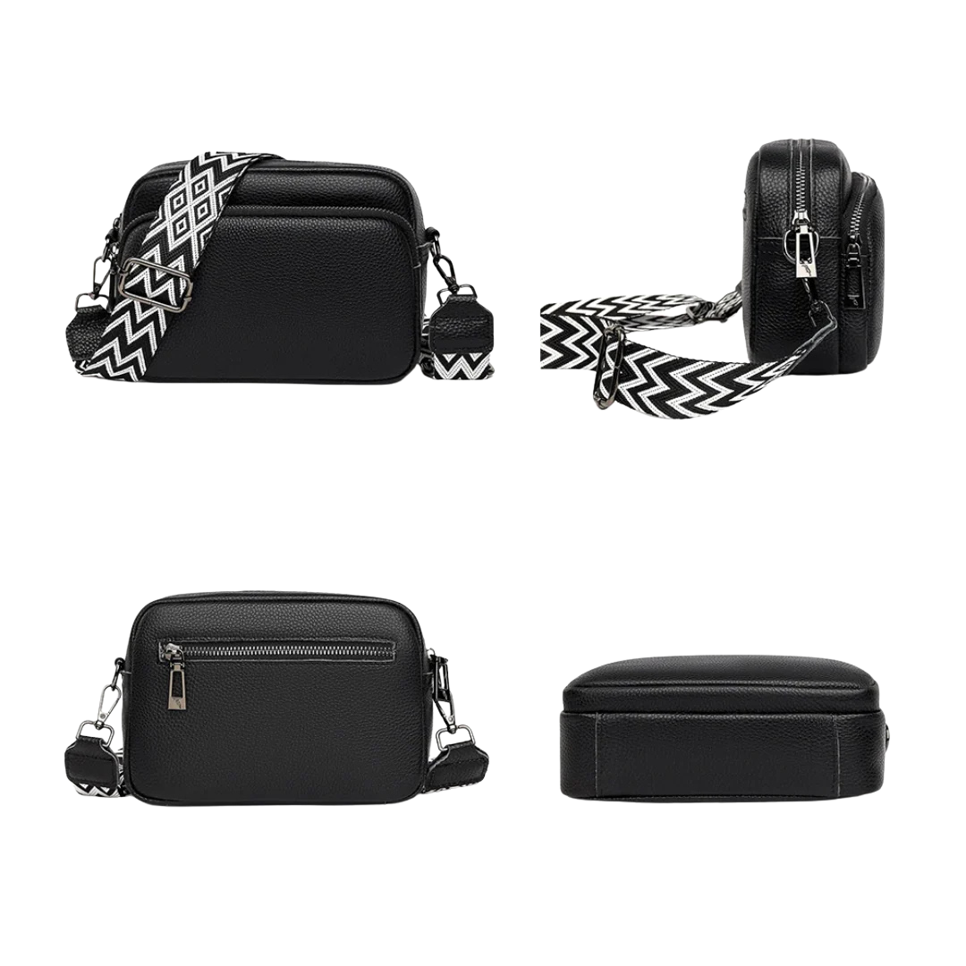 Mila - Modern Crossbody Shoulder Bag With Pattern Strap